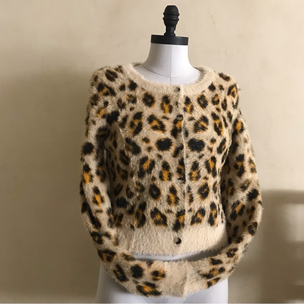 Forever 21 Cream and Brown Fuzzy Sweater - Picture 3 of 10